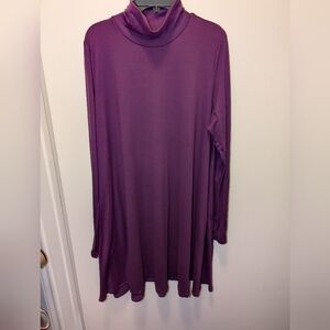 Acting Pro Deep Plum Turtleneck Dress